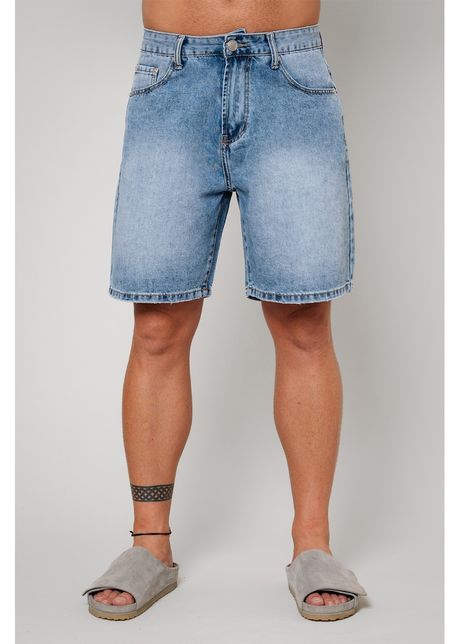 Bermude din denim cu aspect decolorat