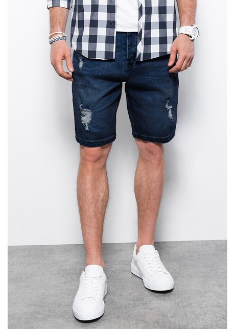 Bermude din denim cu model uni