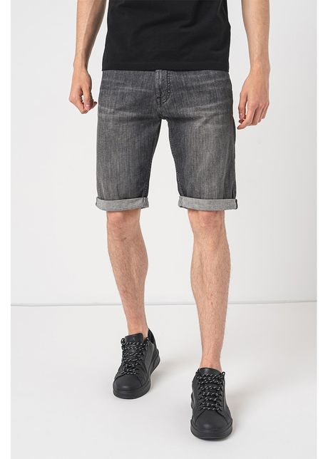 Bermude din denim cu talie medie