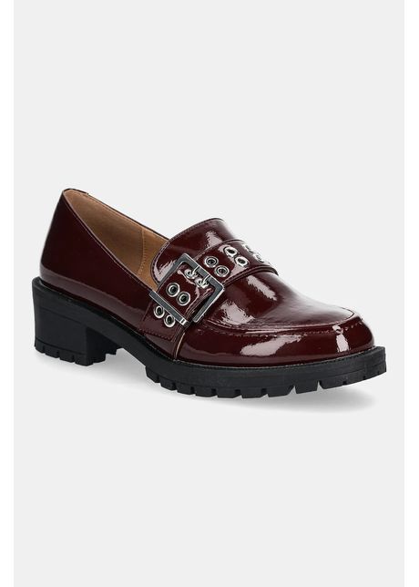 Bianco mocasini biapearl culoarea bordo cu platforma 11251930