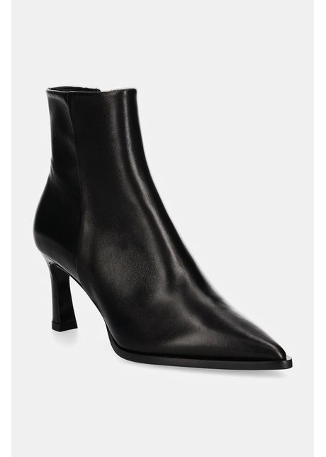 Billi bi cizme de piele femei culoarea negru cu toc cui a7540