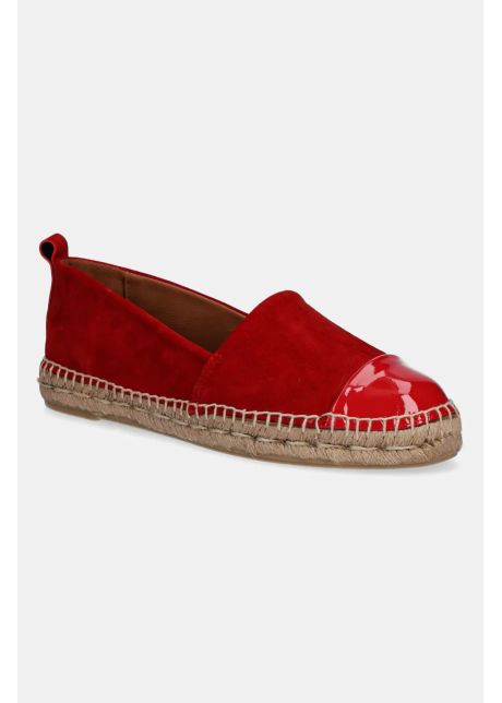 Billi bi espadrile din piele ntoars culoarea rosu cu platforma a6700