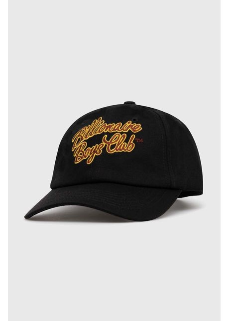 Billionaire boys club apc de baseball din bumbac script logo embroidered culoarea negru cu imprimeu b24144