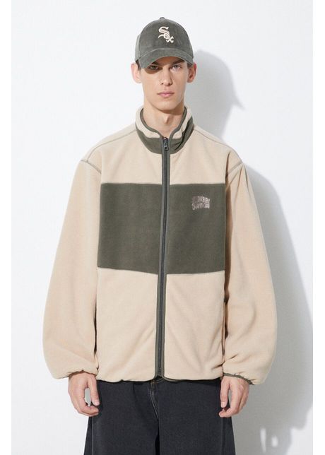 Billionaire boys club bluza cu doua fete pull out shell barbati culoarea bej modelator b24106