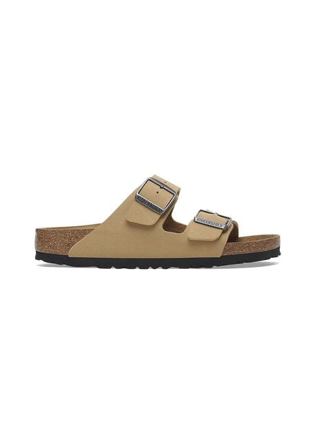 Birkenstock papuci din nubuc arizona birkibuc culoarea bej 1029151