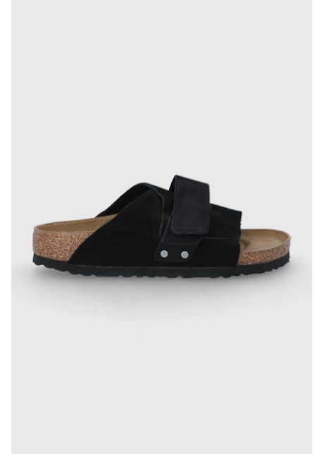 Birkenstock papuci din piele kyoto femei culoarea negru 1022566