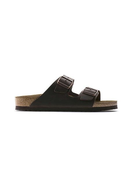 Birkenstock slapi de piele arizona barbati culoarea maro 52531