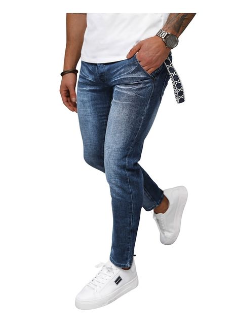 Blugi barbati albastri inchis nb mp0091bs