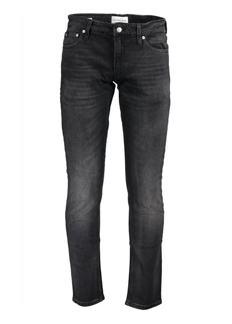 Blugi barbati cu talie medie croiala slim fit negru l32