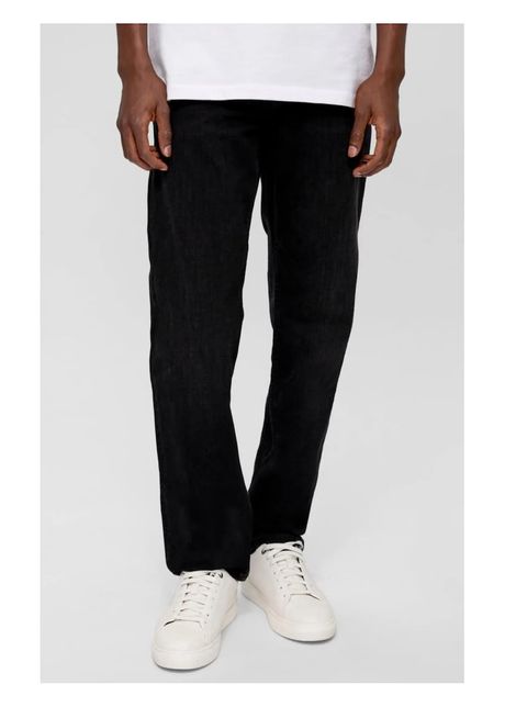 Blugi barbati nelio cu talie inalta si croiala slim fit negru w34 l34