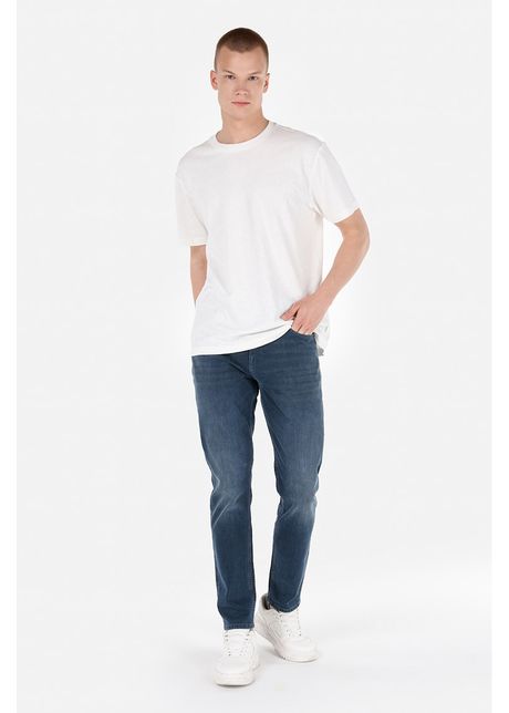 Blugi regular fit cu aspect decolorat jack