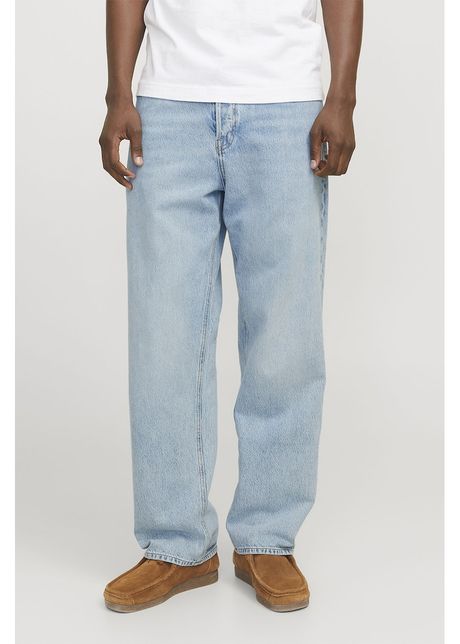 Blugi relaxed fit cu aspect decolorat