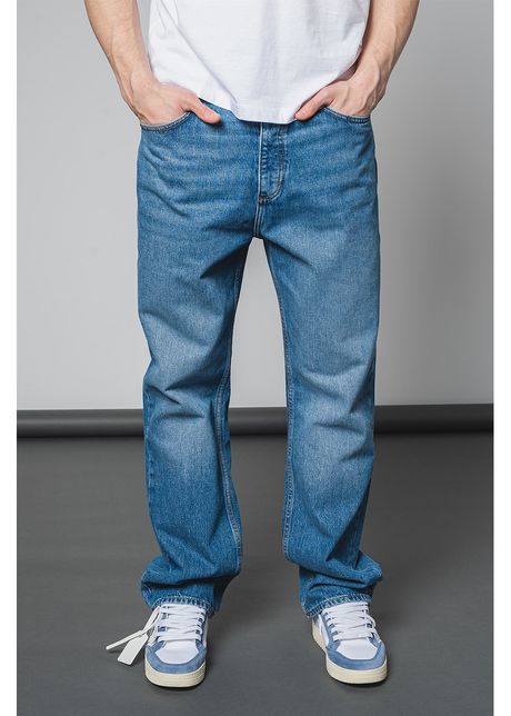 Blugi relaxed fit cu aspect decolorat nate
