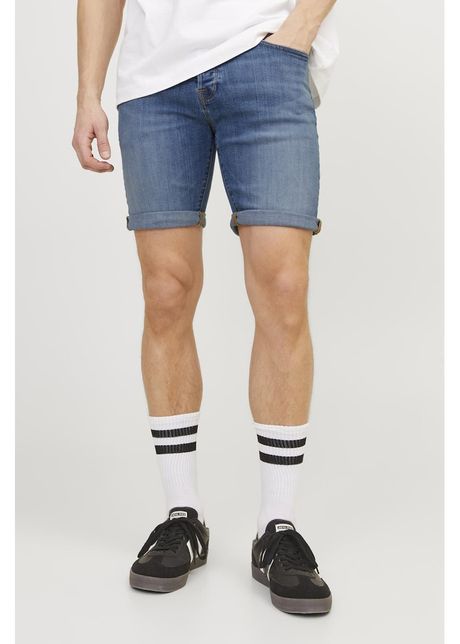 Blugi scurti regular fit cu terminatie plisata