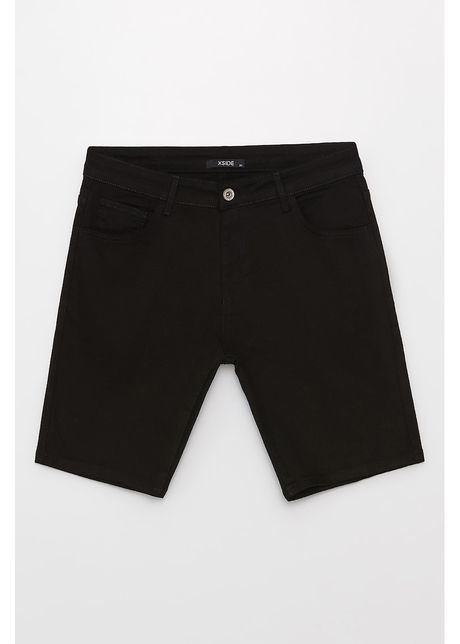 Blugi scurti slim fit negru