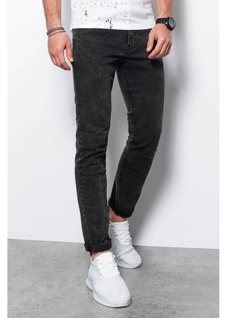 Blugi skinny cu aspect decolorat