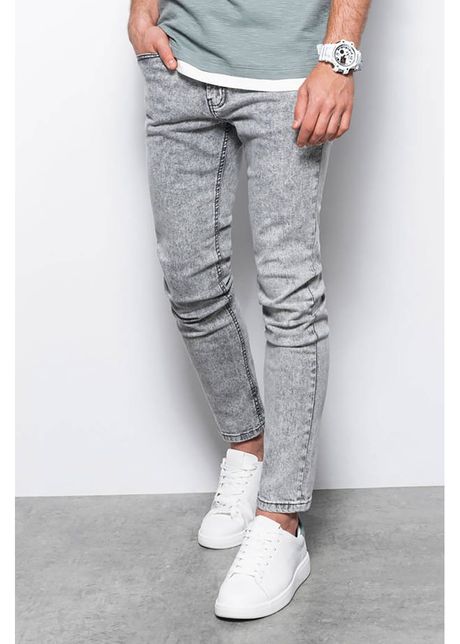 Blugi skinny cu aspect decolorat