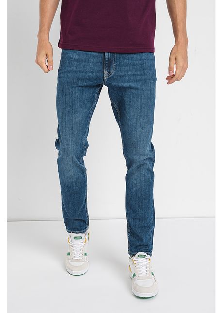 Blugi skinny cu aspect decolorat simon