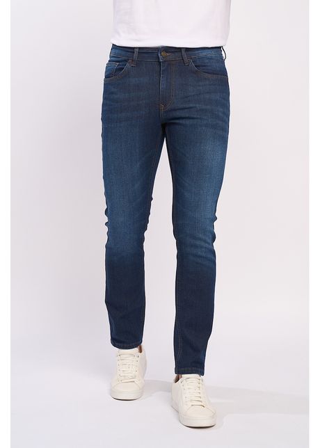 Blugi slim fit cu 5 buzunare