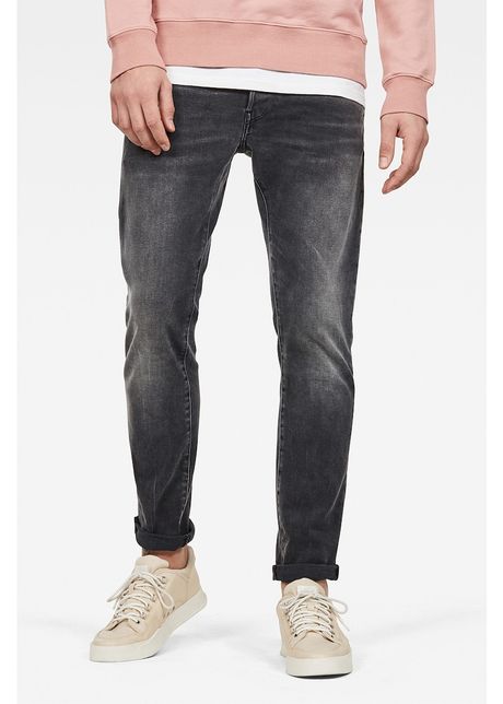 Blugi slim fit cu aspect decolorat 3301