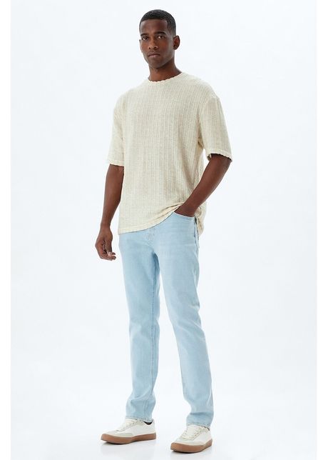 Blugi slim fit cu talie joasa