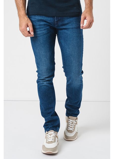 Blugi slim fit cu talie medie