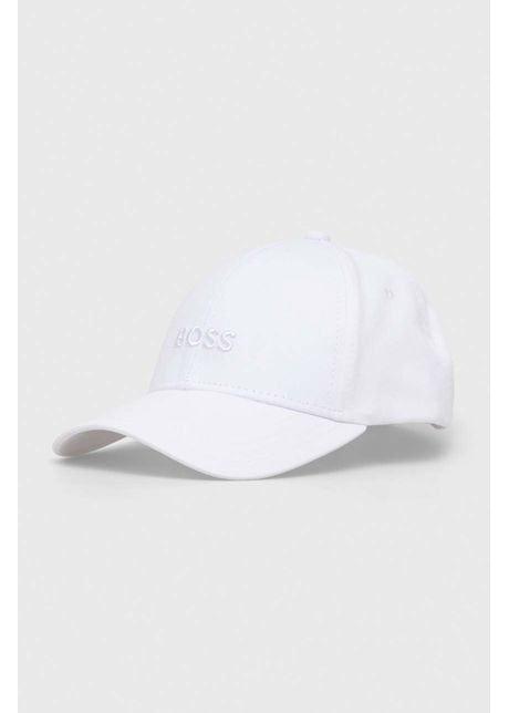 Boss apc de baseball din bumbac culoarea alb cu imprimeu 50495121