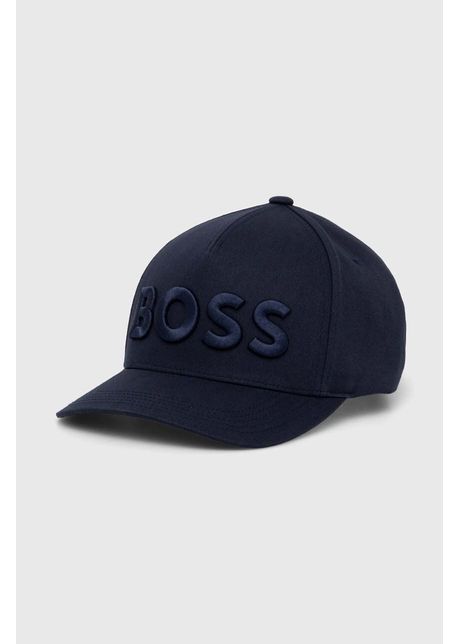 Boss apc de baseball din bumbac culoarea albastru marin cu imprimeu 50519154
