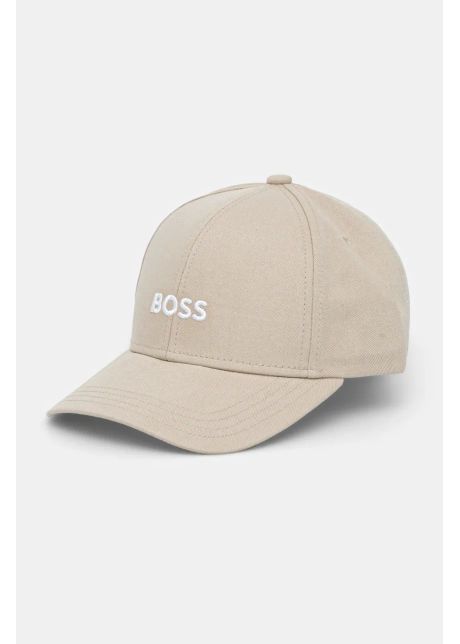 Boss apc de baseball din bumbac culoarea bej cu imprimeu 50495121