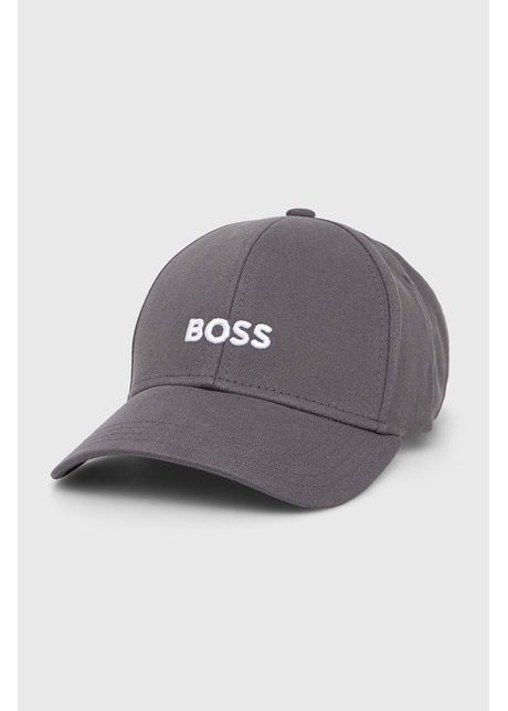 Boss apc de baseball din bumbac culoarea gri cu imprimeu 50495121