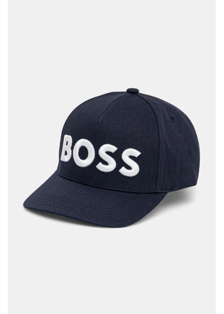 Boss apc de baseball din bumbac culoarea negru cu imprimeu 50536482