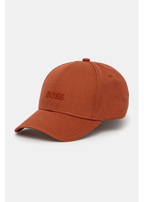 Boss apc de baseball din bumbac culoarea portocaliu cu imprimeu 50495121