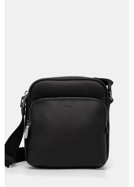Boss borseta de piele culoarea negru 50536134