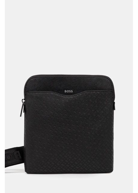 Boss borseta de piele culoarea negru 50542208