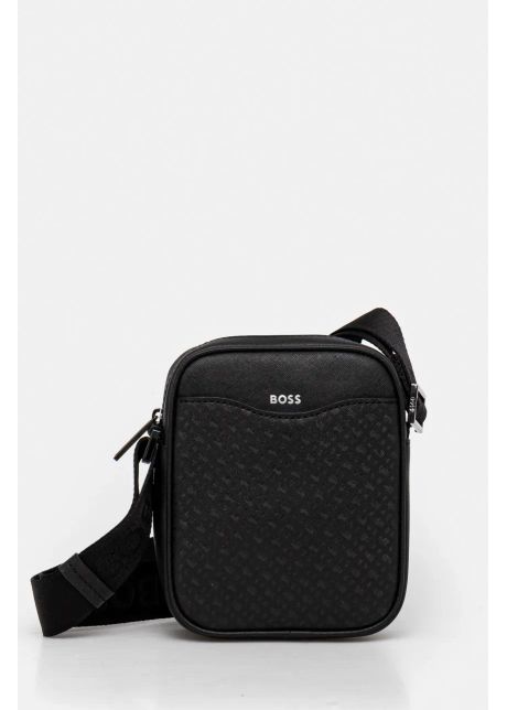 Boss borseta de piele culoarea negru 50542236