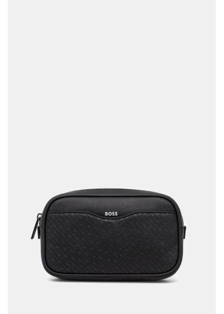 Boss borseta de piele culoarea negru 50542238