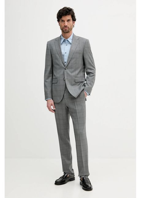 Boss costum de l n culoarea gri melanj 50546122
