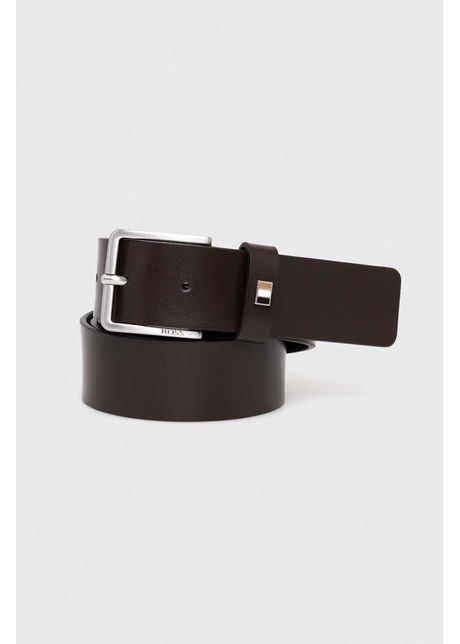 Boss curea de piele b rba i culoarea maro 50486839