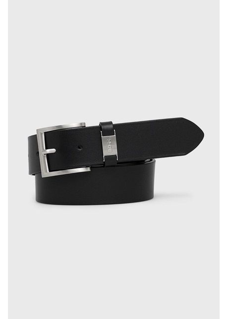 Boss curea de piele b rba i culoarea negru 50475116