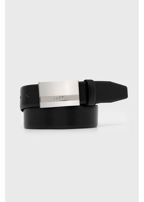 Boss curea de piele b rba i culoarea negru 50480955
