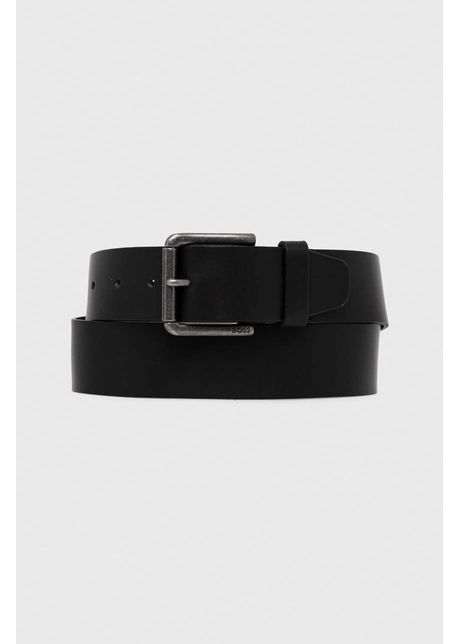 Boss curea de piele b rba i culoarea negru 50491889