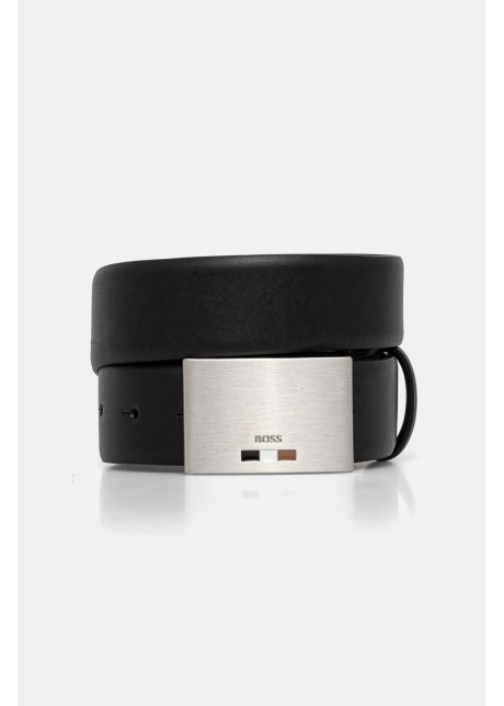 Boss curea de piele b rba i culoarea negru 50537467