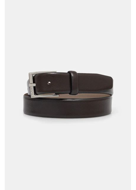 Boss curea de piele barbati culoarea maro 50537028