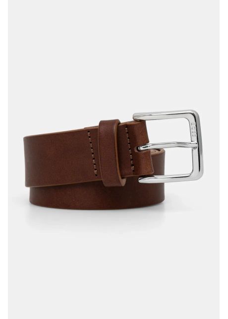 Boss curea de piele barbati culoarea maro 50542192