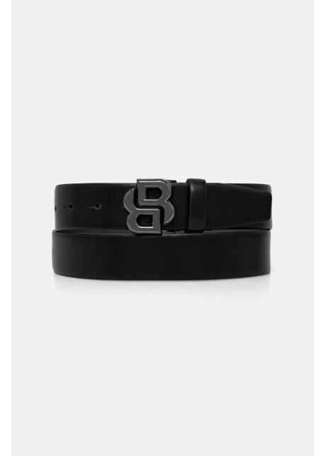 Boss curea de piele barbati culoarea negru 50522814