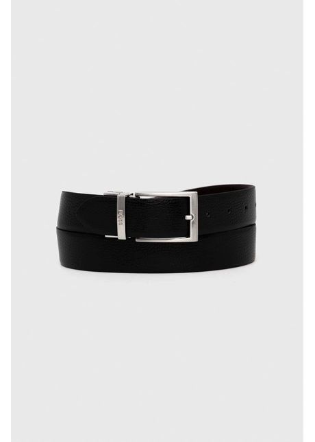 Boss curea de piele cu dou fe e b rba i culoarea negru 50447116