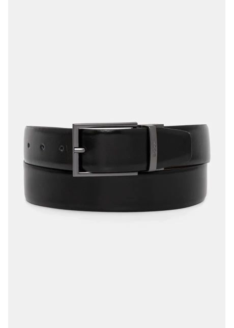 Boss curea de piele cu doua fete barbati culoarea negru 50537375