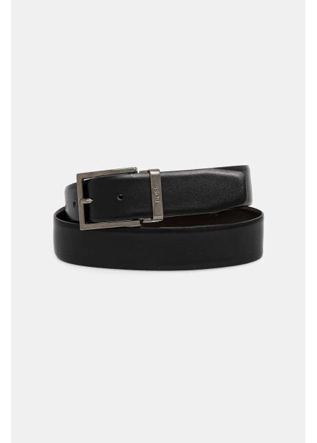Boss curea de piele cu doua fete barbati culoarea negru 50542180