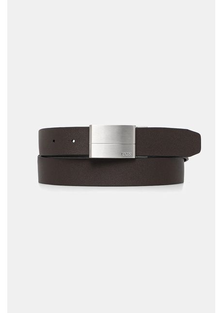 Boss curea de piele culoarea negru 50537100