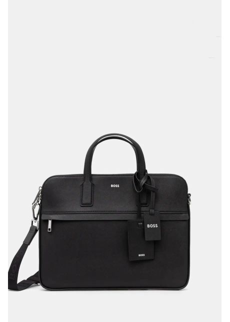 Boss geanta de piele culoarea negru 50542241